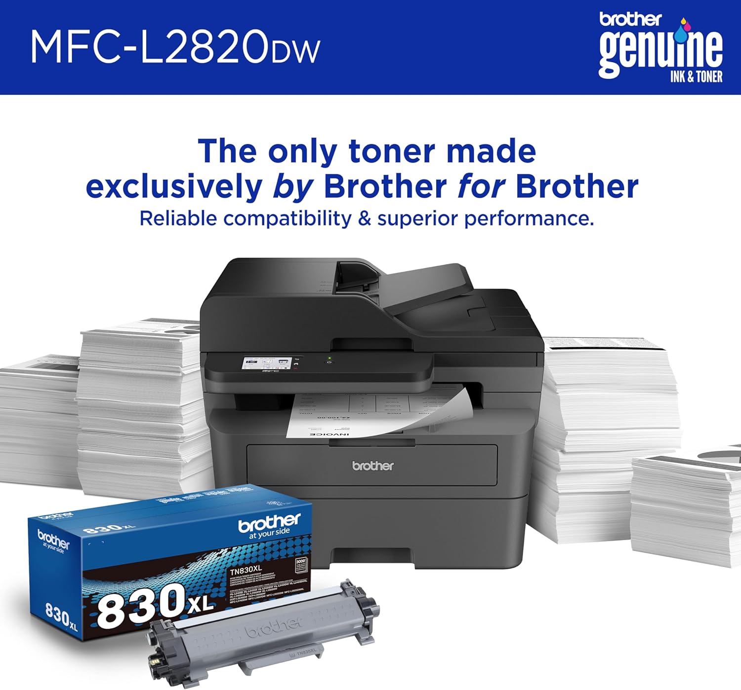Brother MFC-L2820DW Monochrome Laser All-in-One - Image 4