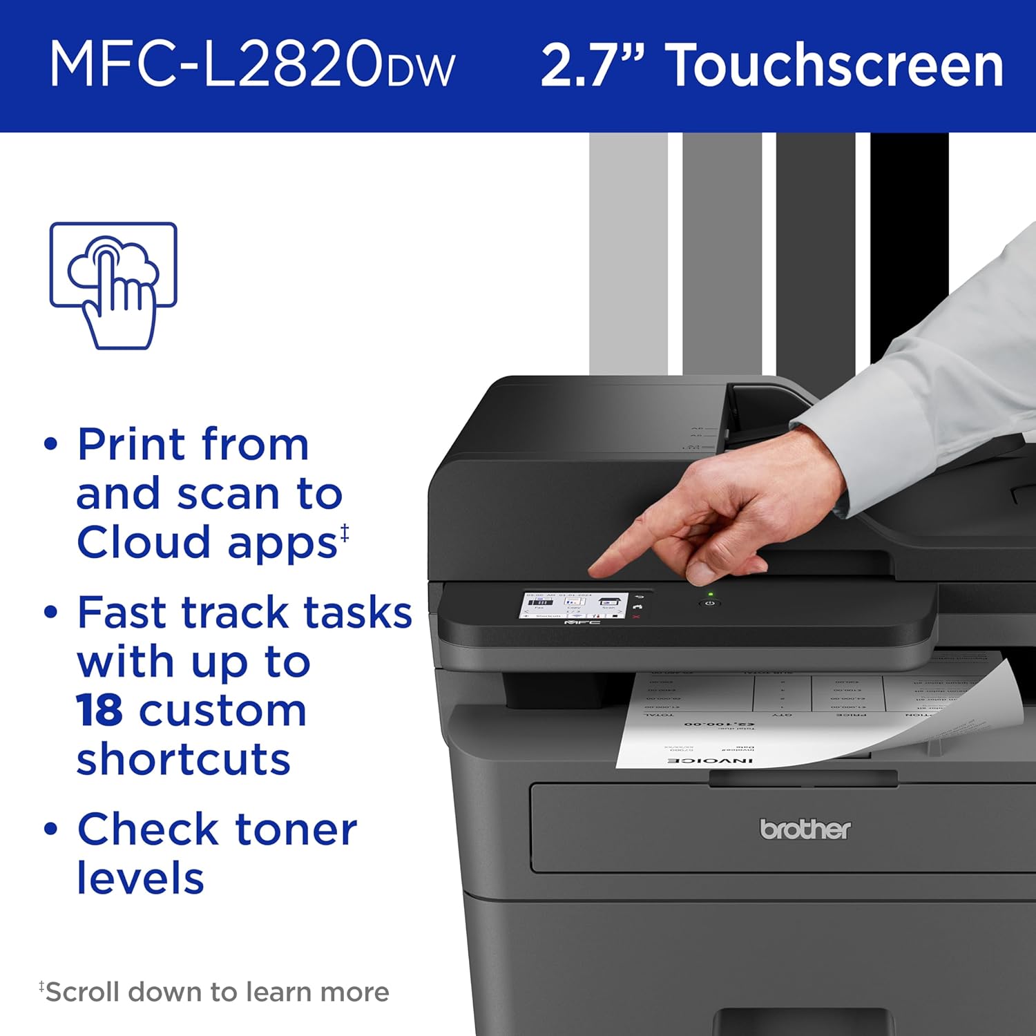 Brother MFC-L2820DW Monochrome Laser All-in-One - Image 6