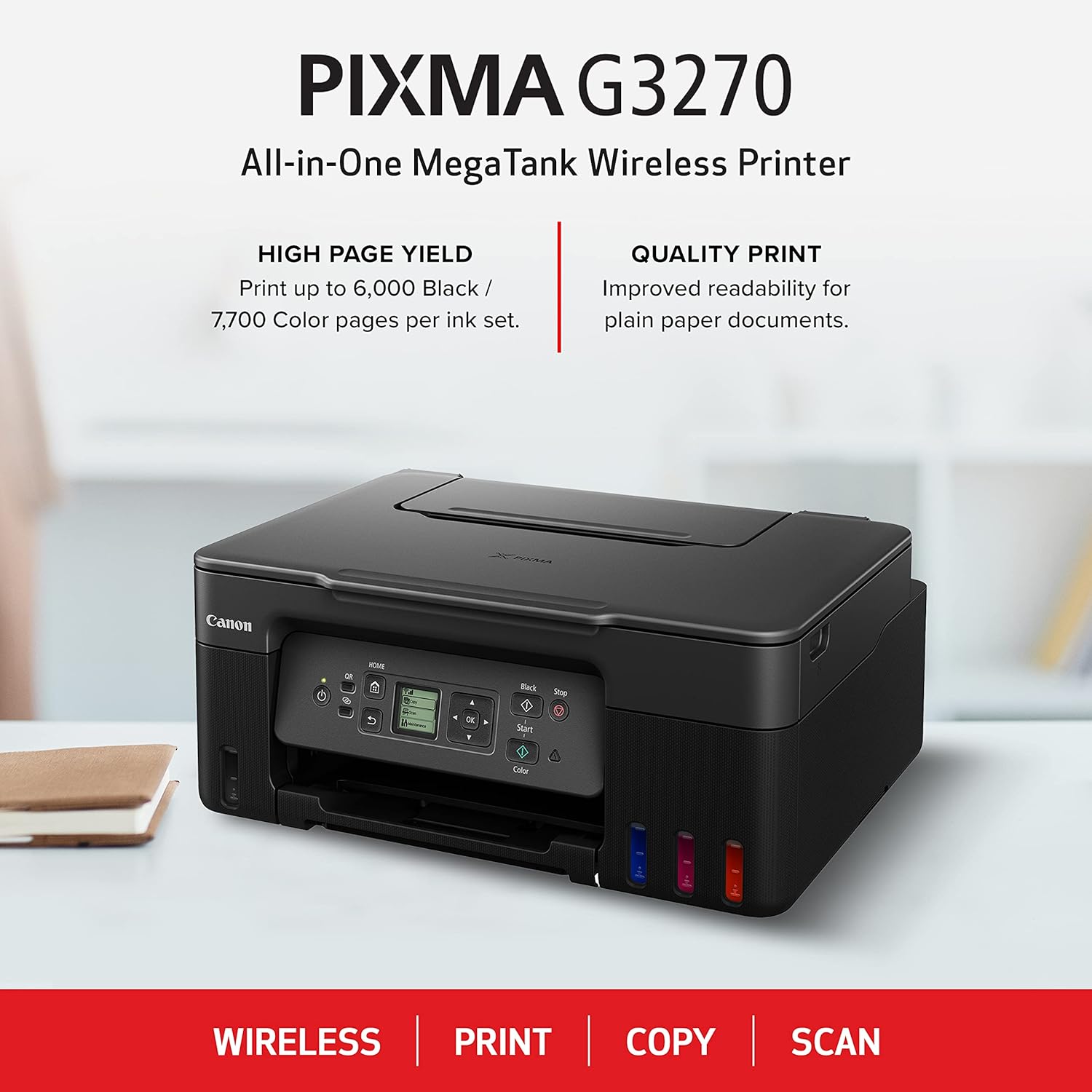 Canon MegaTank PIXMA G3270 Wireless All-in-One - Image 3