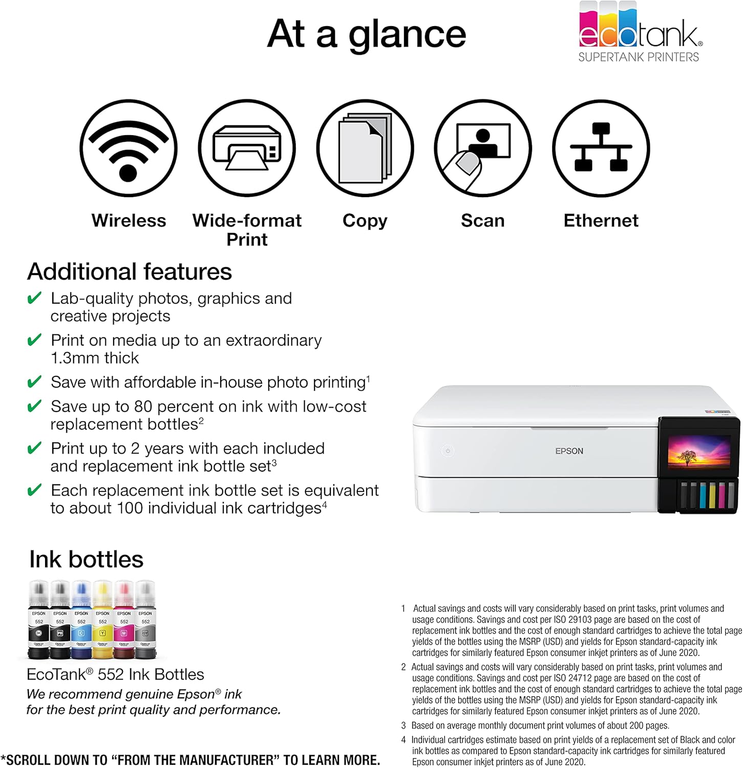 Epson EcoTank Photo ET-8550 All-in-One Wide-Format Supertank - Image 3
