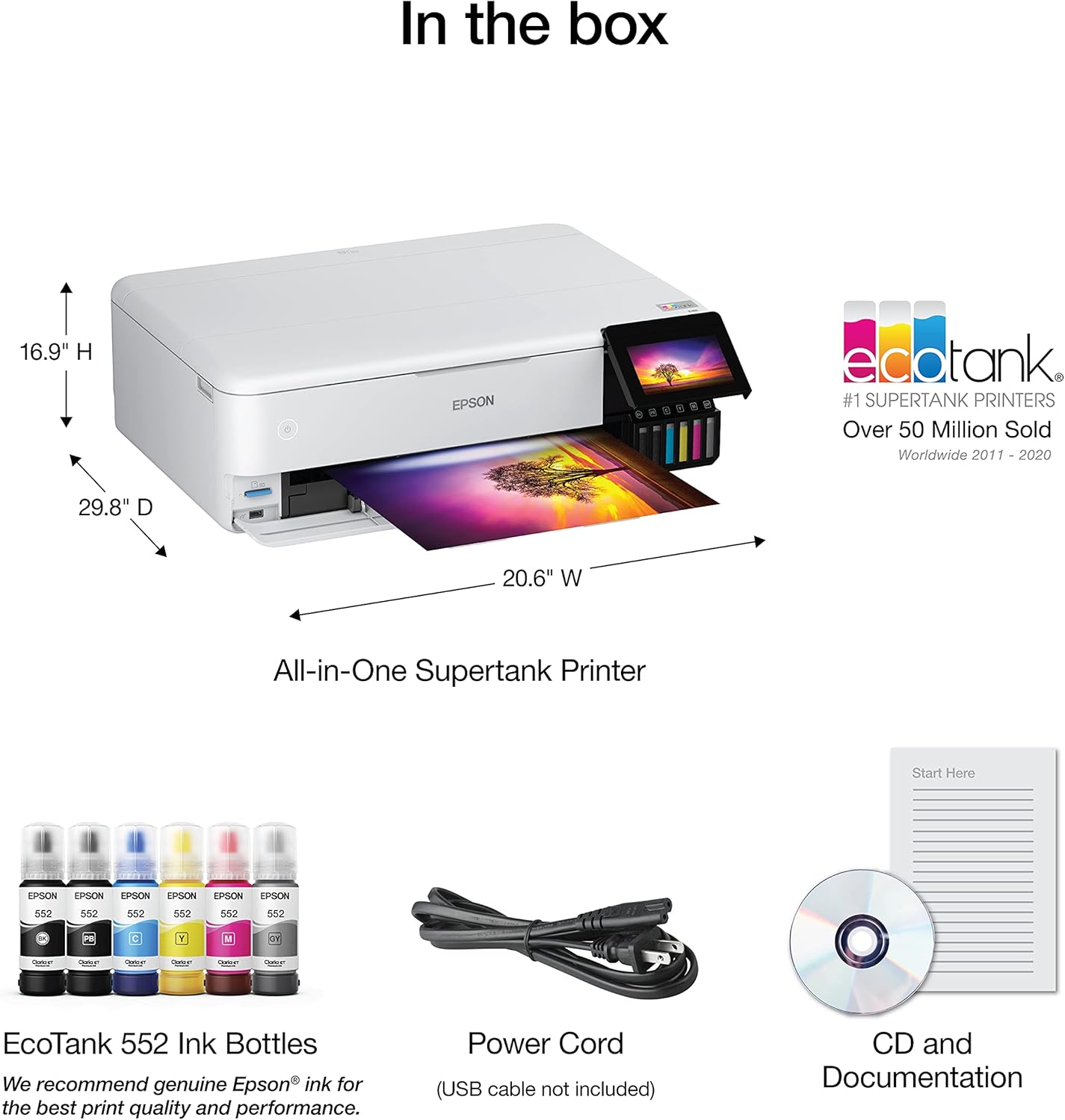 Epson EcoTank Photo ET-8550 All-in-One Wide-Format Supertank - Image 4