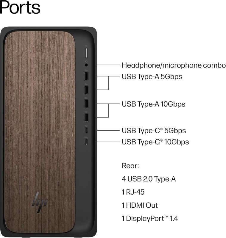 HP OmniDesk AI Desktop - Intel Core Ultra 7 - 32GB RAM - 1TB SSD - Image 5