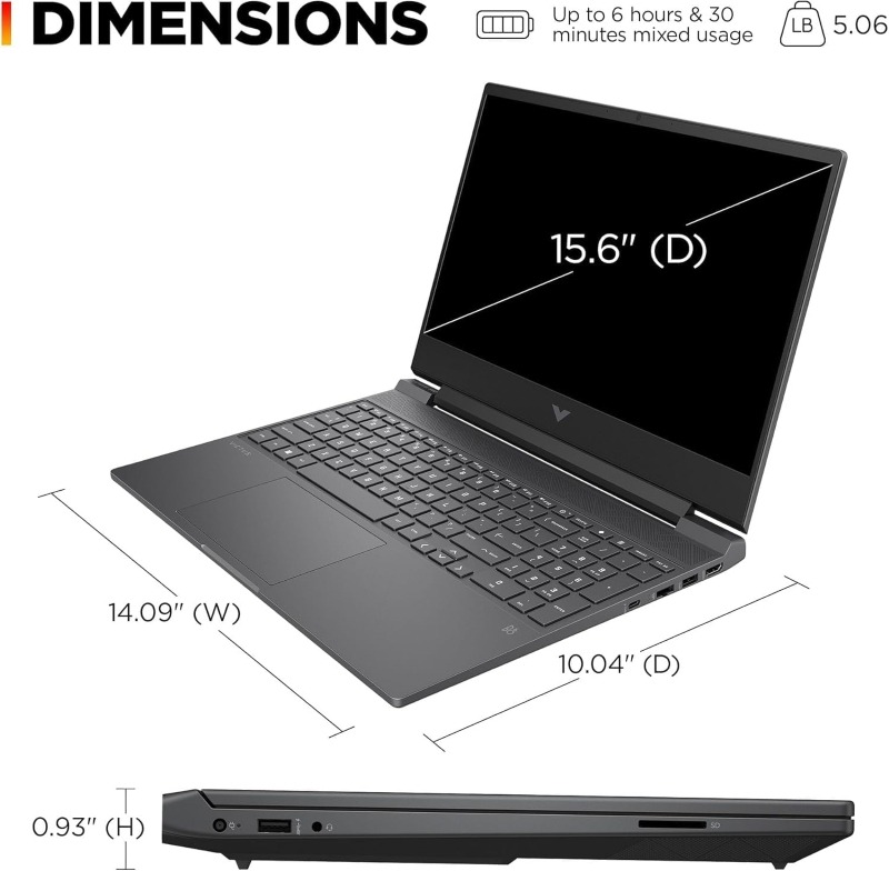 HP 15.6" Gaming Laptop — Intel Core i5, NVIDIA GeForce GTX 3050, 16GB RAM, 512GB SSD - Image 2