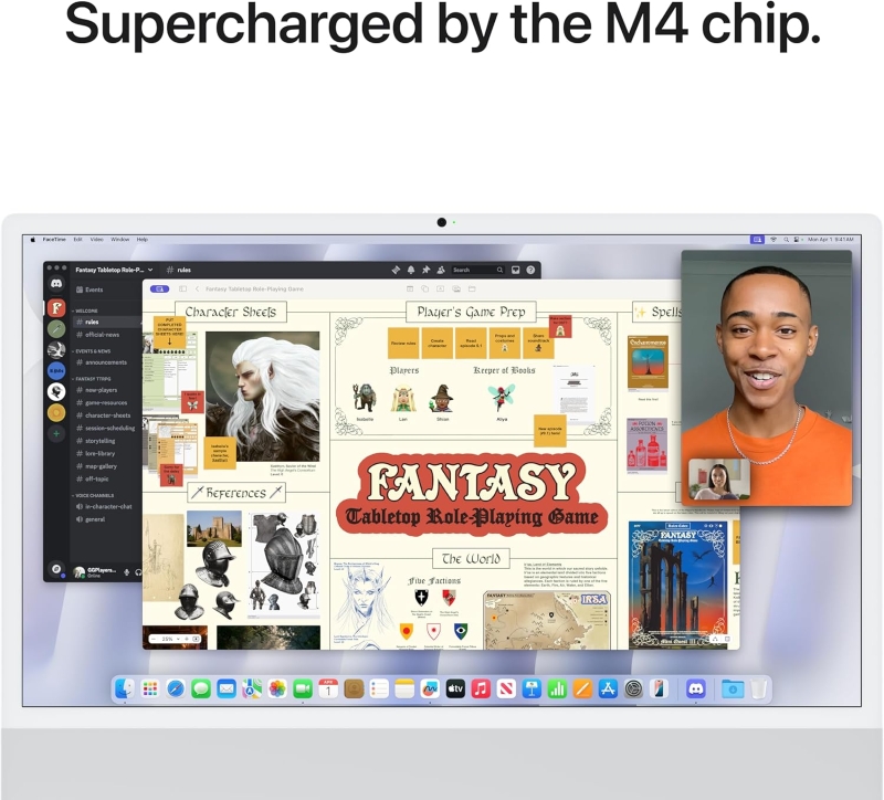 Apple 24″ iMac (2024) All-in-One Desktop — M4 Chip, 8-Core CPU & GPU, 16GB Unified Memory, 256GB SSD - Image 8