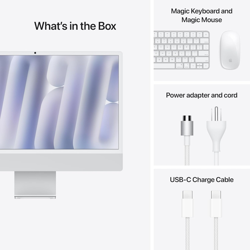 Apple 24″ iMac (2024) All-in-One Desktop — M4 Chip, 8-Core CPU & GPU, 16GB Unified Memory, 256GB SSD - Image 7
