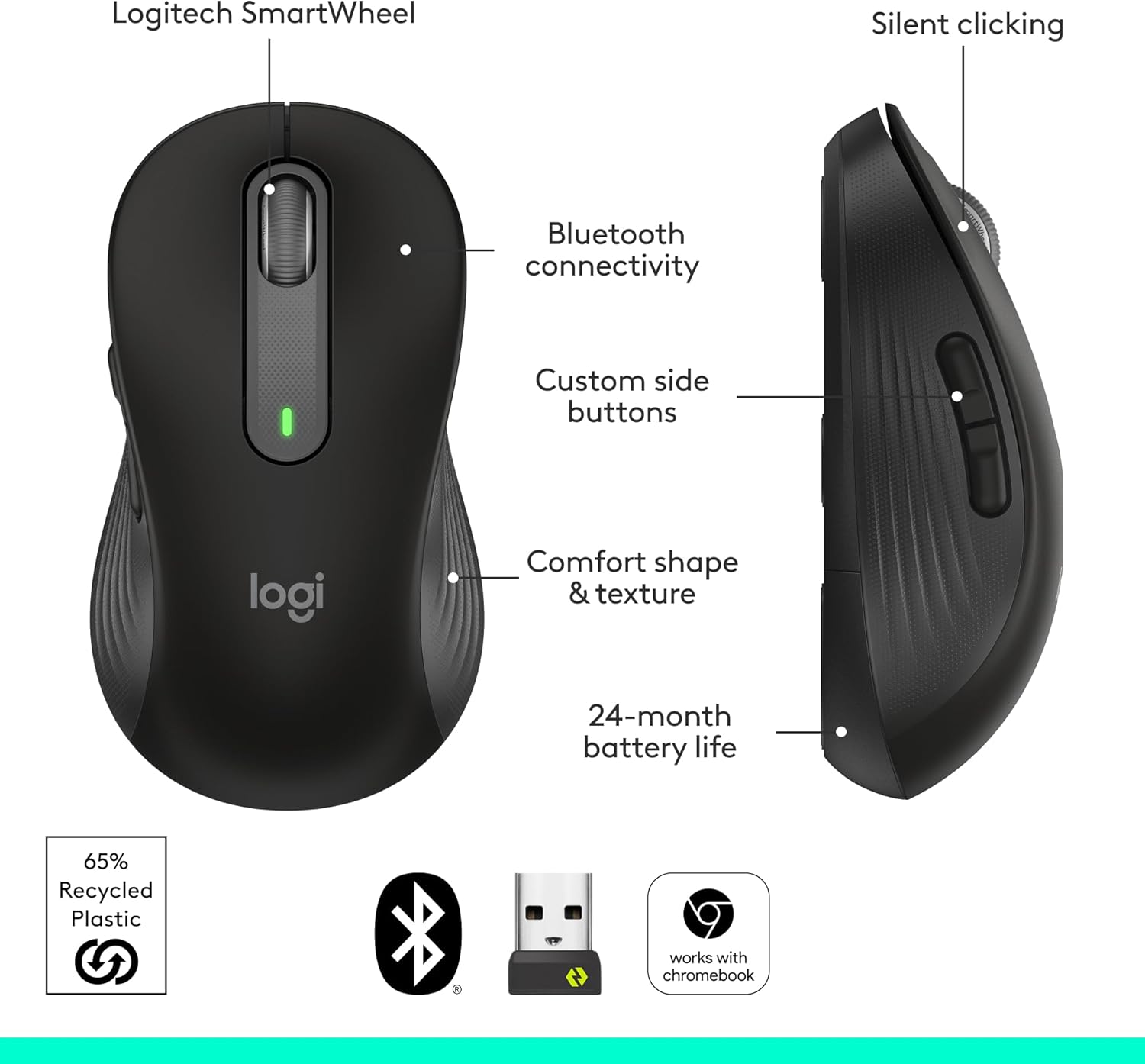 Logitech Signature M650 L Wireless Mouse - Image 4