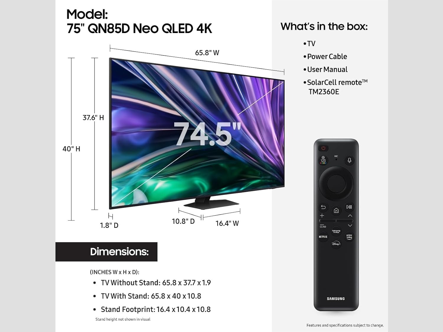 Samsung 75" Class Neo QLED 4K QN85D - Image 5