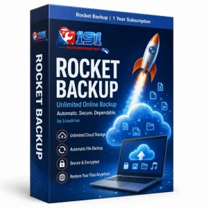 Rocket Online Backup - 1 year subscription - 1 computer