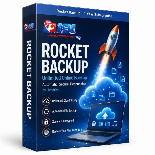 Rocket Online Backup - 1 year subscription - 1 computer